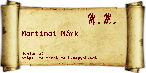 Martinat Márk névjegykártya