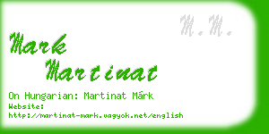 mark martinat business card