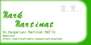 mark martinat business card